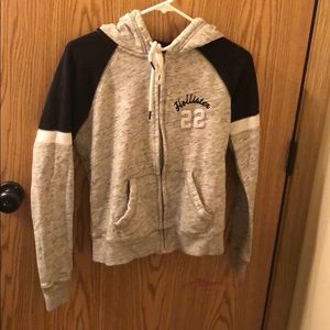 Medium gray and black hollister coat